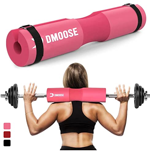 Dmoose Barbell Pad, Relief Pressure From Neck, Shoulder, and Provide Lower  Back Support, Non-slip EVA Foam Squat Pad With Safety Straps 