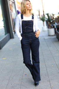 Judy Blue Dark Denim High Waist Wide Leg Overalls