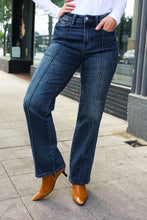 Judy Blue Dark Wash Western Seam Straight Leg Jeans