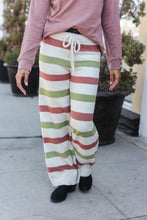 Holiday Vibes Rose & Green Fleece Plaid Drawstring Jogger