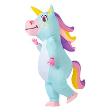 Spooktacular Creations Full Body Unicorn Inflatable Costume Adult (Blue)