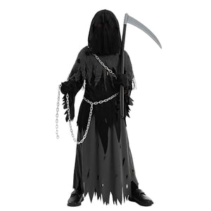 Spooktacular Creations Child Unisex Glowing Eyes Grim Reaper Costume, Phantom Costume for Creepy Phantom Halloween Costume-M(8-10yr)