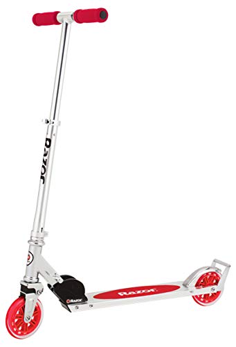 Razor A3 Kick Scooter for Kids - Larger Wheels, Front Suspension, Wheelie Bar, Lightweight, Foldable, and Adjustable Handlebars