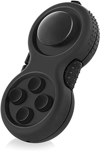 WTYCD Original Fidget Retro Rubberized Classic Controller Game Pad Fidget Focus Toy with 8-Fidget Functions and Lanyard - Perfect for Relieving Stress