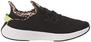 adidas Women's Cloudfoam Pure Sportswear Sneaker, Core Black/Core Black/Pulse Lime, 5