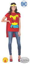 Rubie's womens Dc Comics Wonder Woman T-shirt With Cape and Headband Adult Sized Costumes, Red, X-Large US