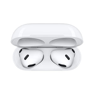 Apple AirPods (3rd Generation) Wireless Earbuds with Lightning Charging Case. Spatial Audio, Sweat and Water Resistant, Up to 30 Hours of Battery Life. Bluetooth Headphones for iPhone