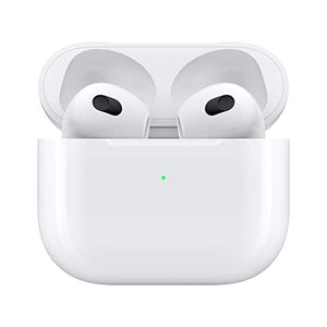 Apple AirPods (3rd Generation) Wireless Earbuds with Lightning Charging Case. Spatial Audio, Sweat and Water Resistant, Up to 30 Hours of Battery Life. Bluetooth Headphones for iPhone