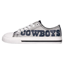 FOCO Dallas Cowboys NFL Womens Glitter Low Top Canvas Shoes