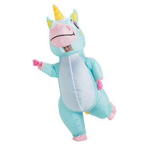 Spooktacular Creations Full Body Unicorn Inflatable Costume Adult (Blue)