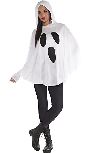 White Hooded Ghost Poncho Costume | Adult Size | 1 Pc