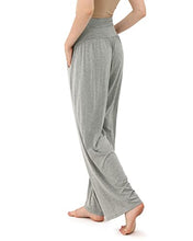 ODODOS Women's Wide Leg Palazzo Lounge Pants with Pockets Light Weight Loose Comfy Casual Pajama Pants-28 inseam, Gray Heather, Medium