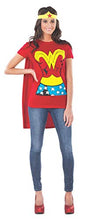 Rubie's womens Dc Comics Wonder Woman T-shirt With Cape and Headband Adult Sized Costumes, Red, X-Large US