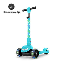 Jetson Scooters - Jupiter Mini 3 Wheel Kick Scooter (Blue) - Collapsible Portable Kids Three Wheel Push Scooter - Lightweight Folding Design with High Visibility RGB Light Up LEDs on Stem and Wheels