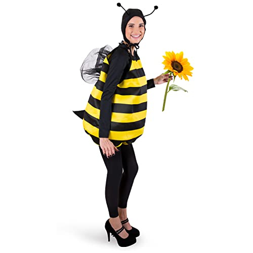 Kangaroo Bumble Bee Costume Adult with Head Piece - Halloween Costume for Women - Cute and Adjustable Halloween Costume for Girls - Fits Most Women for Theme or Costume Party (Only for Adults)