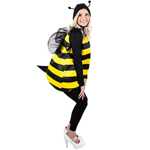 Kangaroo Bumble Bee Costume Adult with Head Piece - Halloween Costume for Women - Cute and Adjustable Halloween Costume for Girls - Fits Most Women for Theme or Costume Party (Only for Adults)