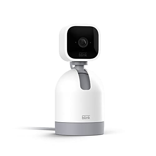 Blink Mini Pan-Tilt Camera | Rotating indoor plug-in smart security camera, two-way audio, HD video, motion detection, Works with Alexa (White)