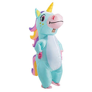 Spooktacular Creations Full Body Unicorn Inflatable Costume Adult (Blue)