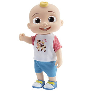 Cocomelon Deluxe Interactive JJ Doll - Includes JJ, Shirt, Shorts, Pair of Shoes, Bowl of Peas, Spoon- Toys for Preschoolers - Amazon Exclusive