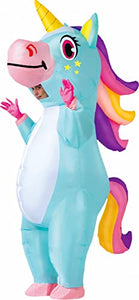 Spooktacular Creations Full Body Unicorn Inflatable Costume Adult (Blue)