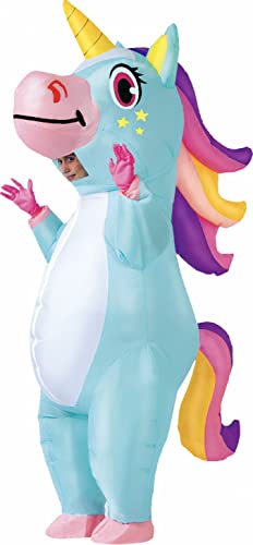 Spooktacular Creations Full Body Unicorn Inflatable Costume Adult (Blue)