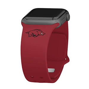 Affinity Bands Arkansas Razorbacks Silicone Sport Band compatible with Apple Watch (42/44/45mm Crimson)