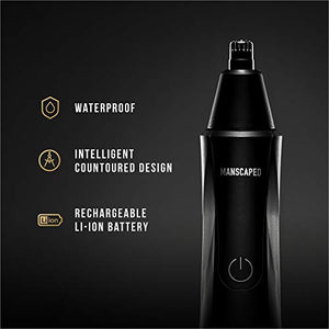 MANSCAPED™ The Weed Whacker™ Nose and Ear Hair Trimmer – 9,000 RPM Precision Tool with Rechargeable Battery, Wet/Dry, Easy to Clean, Hypoallergenic Stainless Steel Replaceable Blade