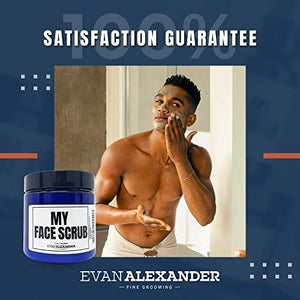 Evan Alexander Grooming MY Face Scrub - Exfoliating Men's Face Scrub - Helps Against Skin Irritation All-Natural Exfoliator Scrub with Pumice, Bentonite Clay and Kaolin Clay - 4 oz