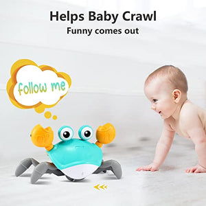 Baby Toys Infant Crawling Crab: Tummy Time Toy Gifts 3 4 5 6 7 8 9 10 11 12 Babies Boy Girl 3-6 6-12 Learning Crawl 9-12 12-18 Walking Toddler 36 Months Old Music Development Interactive Birthday Gift