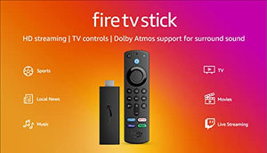 Amazon Fire TV Stick with Alexa Voice Remote (includes TV controls), free & live TV without cable or satellite, HD streaming device