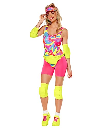 Spirit Halloween Barbie the Movie Adult Skating Barbie Costume - L | Officially Licensed | Mattel | Skating Outfit