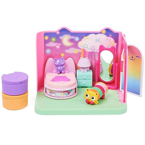 Gabby's Dollhouse, Sweet Dreams Bedroom with Pillow Cat Figure and 3 Accessories, 3 Furniture and 2 Deliveries, Kids Toys for Ages 3 and up