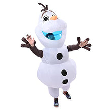 Longteng Olaf Costume Adult Inflatable Costume Men Fancy Dress Halloween Blow Up Suit Cosplay Party