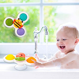 Suction Cup Spinner Toys, Strong Suction Cup Bath Toys, Spinning Dimple Fidget Toy, Sensory Toys for Toddlers 1-3, Birthday for 1-3 Year Old Girl Boy