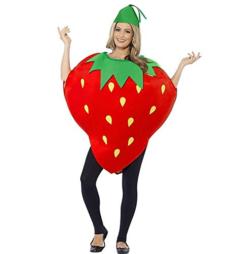 La moriposa Unisex Halloween Pumpkin Strawberry Moon Costume Dress Set Fruits Costume Suit with Hat