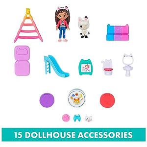 Gabby's Dollhouse, Purrfect Dollhouse with 15 Pieces including Toy Figures, Furniture, Accessories and Sounds, Kids Toys for Ages 3 and up