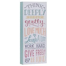 Barnyard Designs 'Think Deeply Speak Gently Love Much' Box Wall Art Sign, Primitive Country Farmhouse Home Decor Sign With Sayings, 5" x 12"