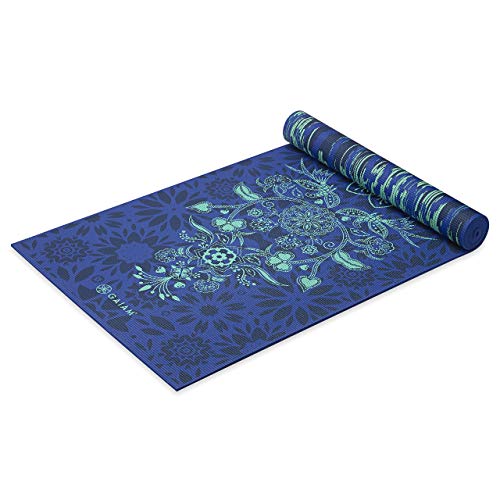 Gaiam Yoga Mat Premium Print Reversible Extra Thick Non Slip Exercise & Fitness Mat for All Types of Yoga, Pilates & Floor Workouts, Divine Impressionist, 68