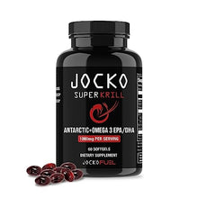 Jocko Fuel Antarctic Krill Oil Omega 3 Fatty Acid Supplements DHA & EPA - 1000mg Softgels - Supports Joints, Mobility & Mental Function (60 Softgels)