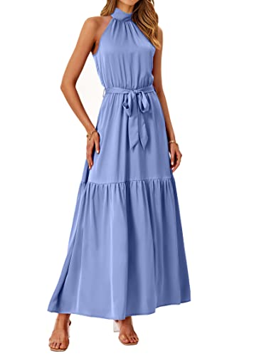 KIRUNDO Women's 2023 Halter Satin Summer Tops Bow Tie Elastic Waist Tank  Crop Top Elegant Dressy Sleeveless Blouse Shirts, Pink, X-Large :  : Clothing, Shoes & Accessories
