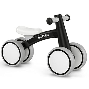 SEREED Baby Balance Bike for 1 Year Old Boys Girls 12-24 Months Toddler Balance Bike, 4 Wheels Toddler First Bike, First Birthday Gifts (Black)…