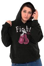 Fight For A Cure Pray For A Cure Breast Cancer Awareness Hooded Sweatshirt, Black, XL