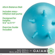 Gaiam Balance Ball Chair - No-Roll Ergonomic Office Chair & Yoga Ball Chair for Home Office Desk with Exercise Guide, Easy Installation Ball Pump, and Built-in Stability Legs, 25.5 in. (65 cm) - Blue