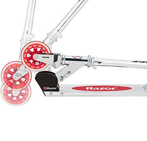 Razor A3 Kick Scooter for Kids - Larger Wheels, Front Suspension, Wheelie Bar, Lightweight, Foldable, and Adjustable Handlebars