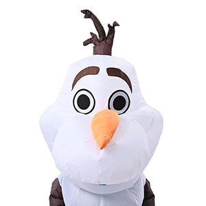 Longteng Olaf Costume Adult Inflatable Costume Men Fancy Dress Halloween Blow Up Suit Cosplay Party