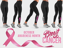 Tstars Breast Cancer Awareness Legging Ribbon only Ribbon Black Large