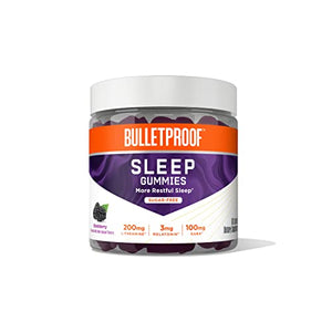 Bulletproof Sugar-Free BlackBerry Flavor Sleep Gummies, 60 Count, Keto Supplement for Sleep Support