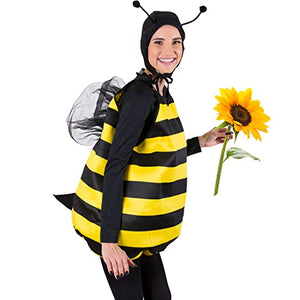 Kangaroo Bumble Bee Costume Adult with Head Piece - Halloween Costume for Women - Cute and Adjustable Halloween Costume for Girls - Fits Most Women for Theme or Costume Party (Only for Adults)