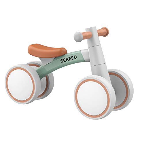 SEREED Baby Balance Bike for 1 Year Old Boys Girls 12-24 Month Toddler, 4 Wheels Toddler First Birthday Gifts