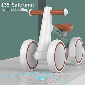 SEREED Baby Balance Bike for 1 Year Old Boys Girls 12-24 Month Toddler, 4 Wheels Toddler First Birthday Gifts